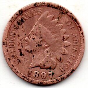 Estate Find: 1897 Indian Head Small Cent -Scarce in this condition